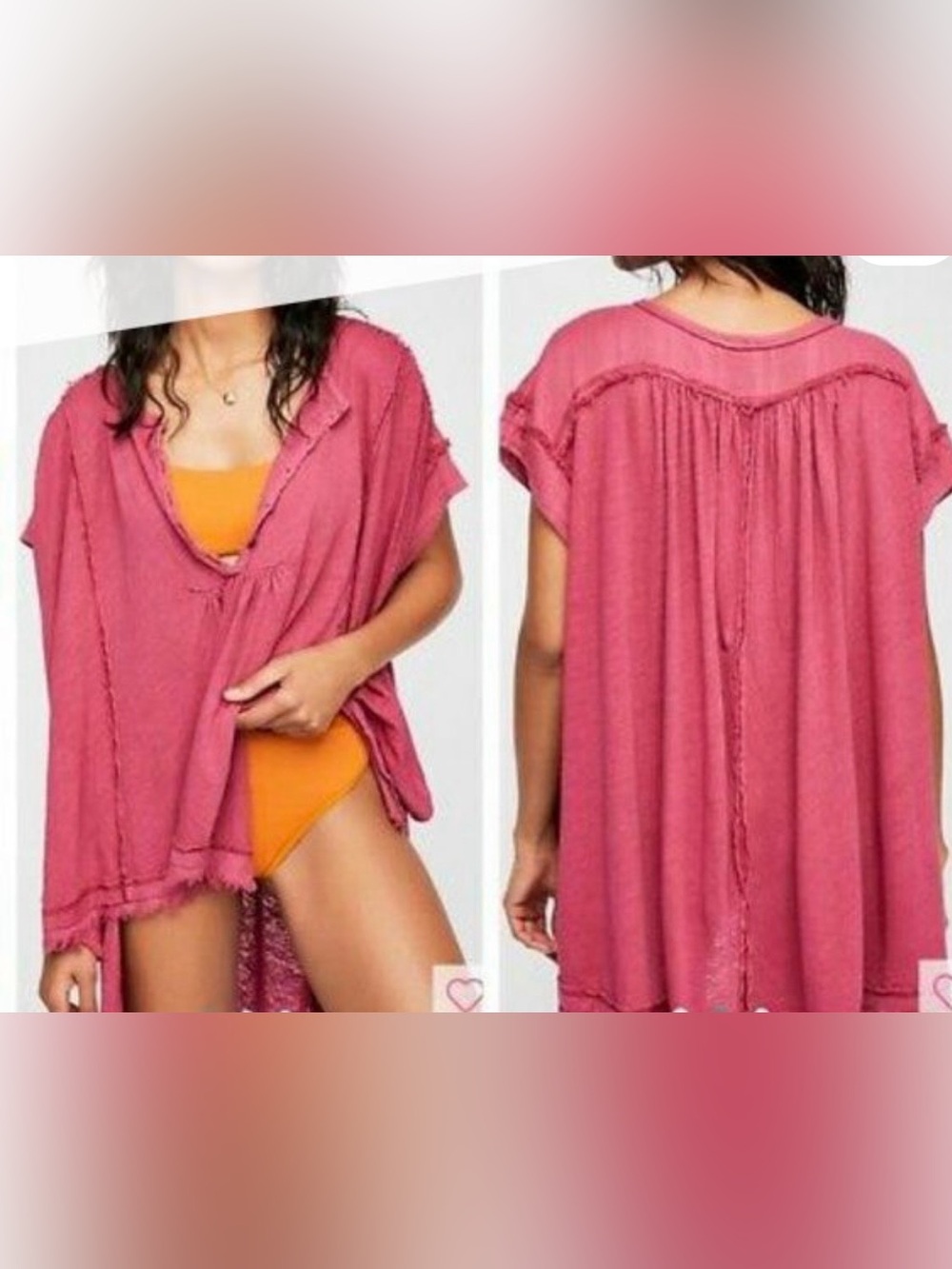 Free People | Aster Henley Jersey Tunic Tee Sz.M